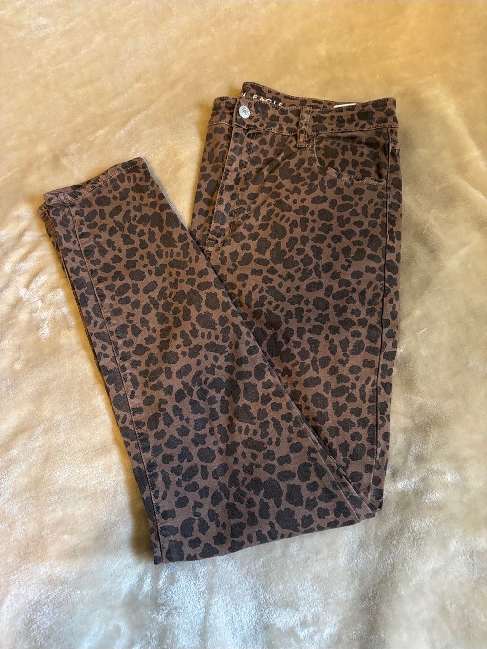 American Eagle Outfitters Brown & Black Leopard Skinny Jeans
